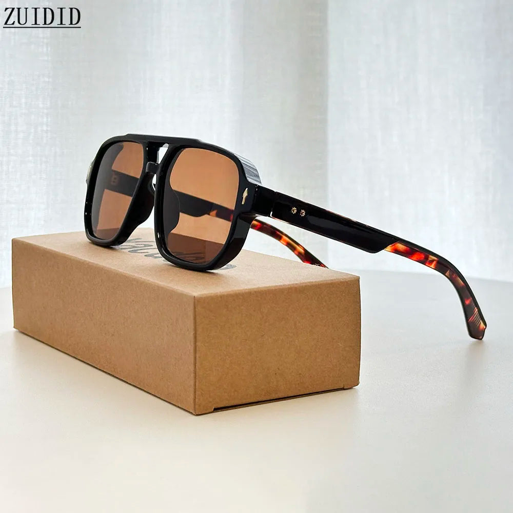 Vintage Square Sunglasses With UV400 Protection