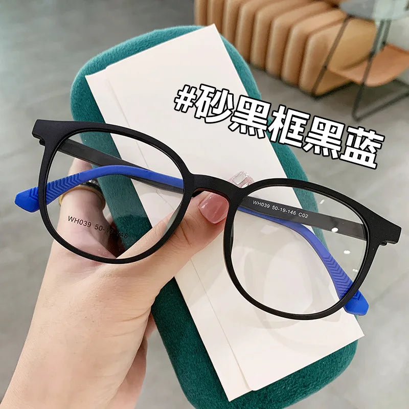 Fashionable face-shaping plain glasses