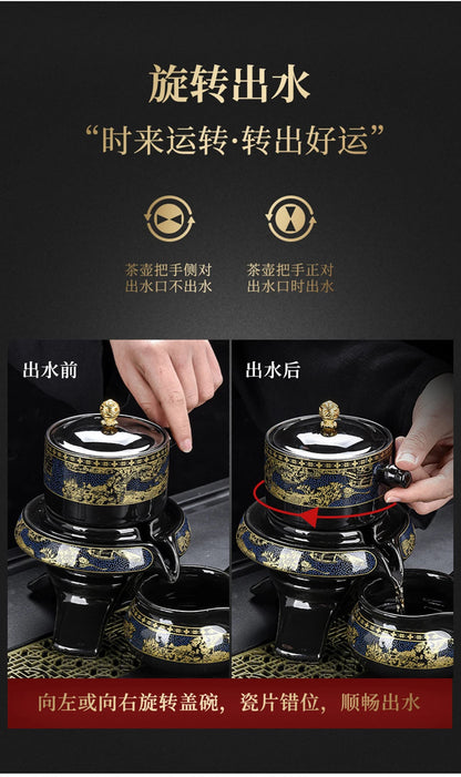 8 Pcs Household Ceramics Tea Pot Set Chinese Classical Ceramic Bone Teaset Gaiwan Porcelain Kung Fu Teapot Set For Gift