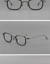 Fashion Square Luxury Acetate Pure Titanium Eyewear Reading Business Retro Optical Prescription Eyeglasses Frame Men