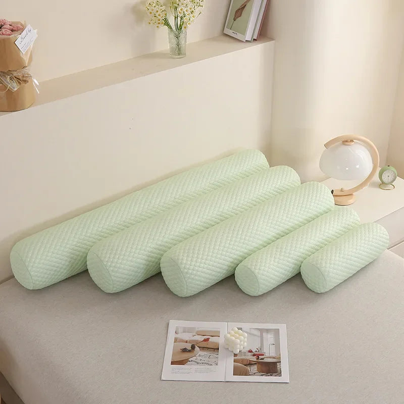 Round Neck Pillow Roll Cervical Support Pillows Neck Pain Relief Cylinder Bolster Pillows with Removable Washable Cove for Chair