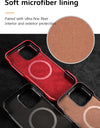 for Magsafe Case for iPhone 15 16 Pro Max Promax 16Pro 15Pro Natural Cowhide Leather Magnetic Protector Luxury Phone Back Cover