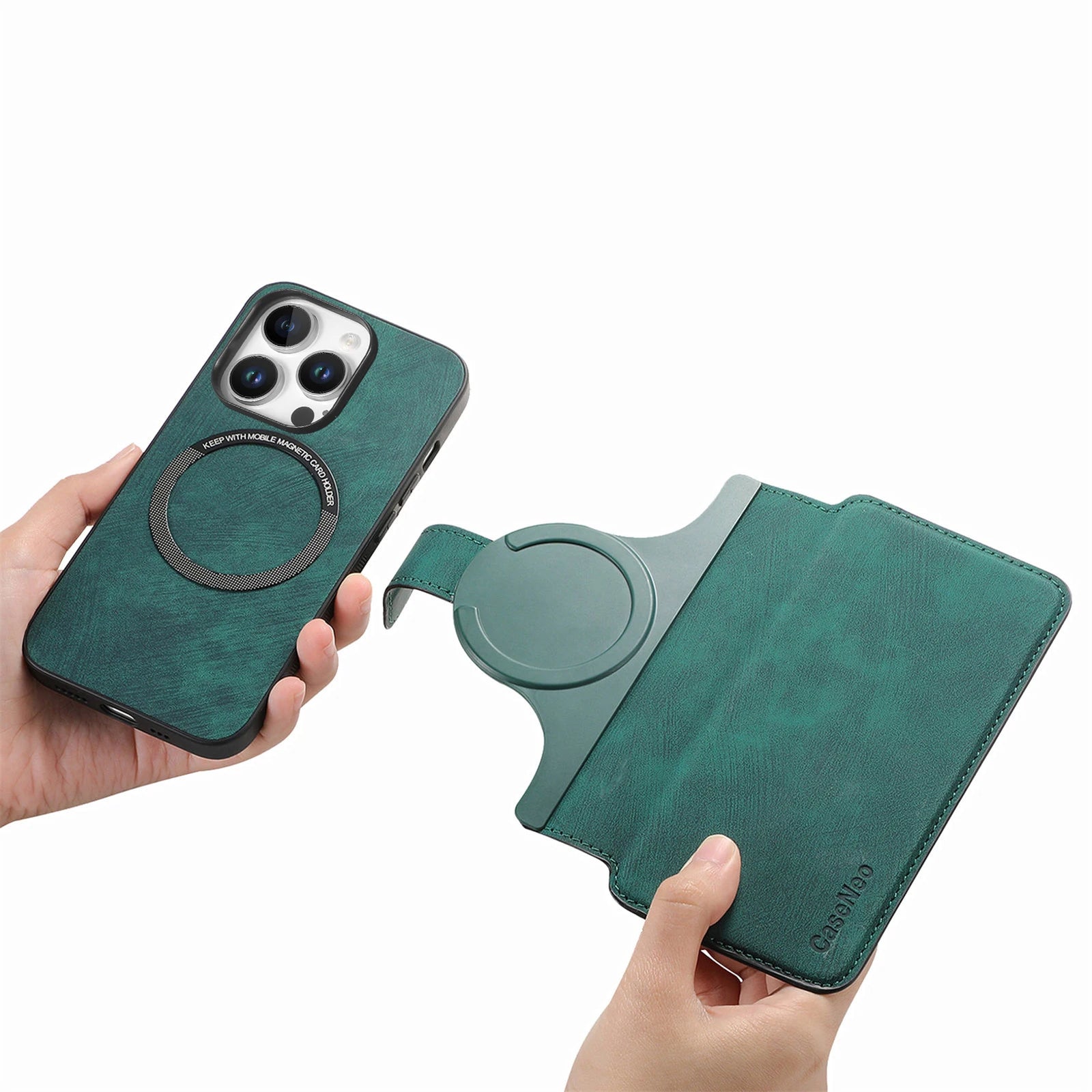 Flip Leather Wallet Case for iPhone 16 15 Pro Max 14 Plus 16E Magsafe  Detachable Card Slot Holder Cover