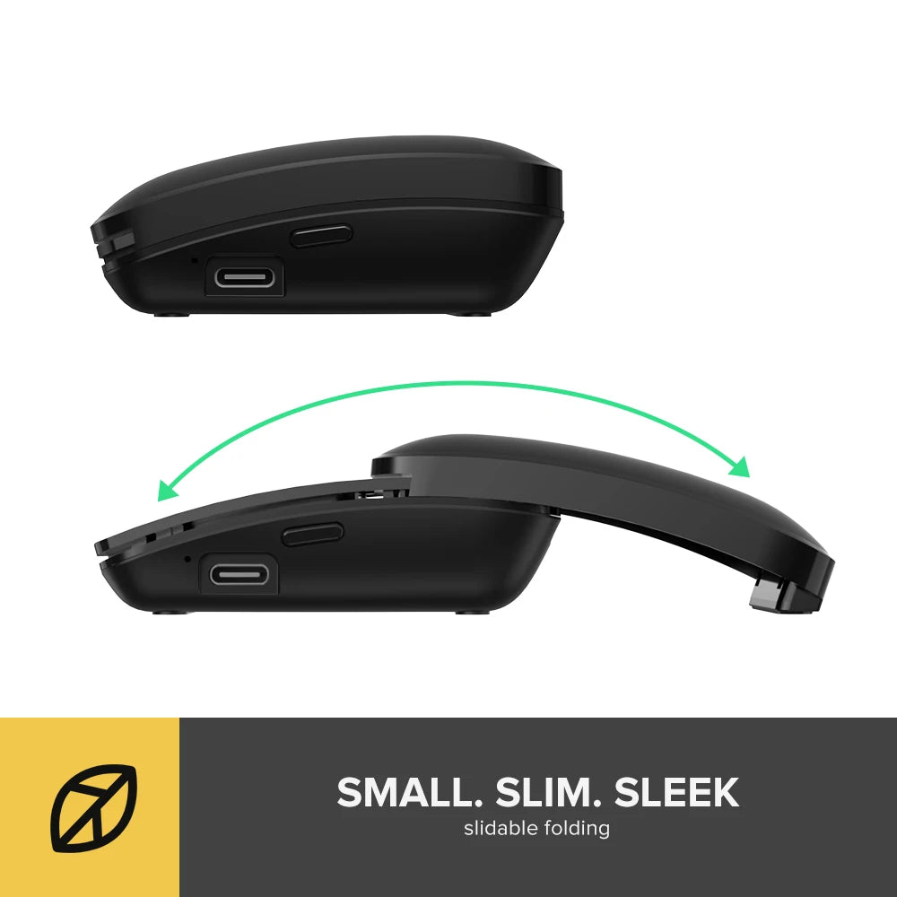 Pocket Folding Bluetooth Mouse – Ultra Slim Silent Portable