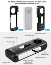 for Insta360 X3 Metal Aluminum Alloy Protective Cage Rig Housing Frame with Silicone Lens Cover