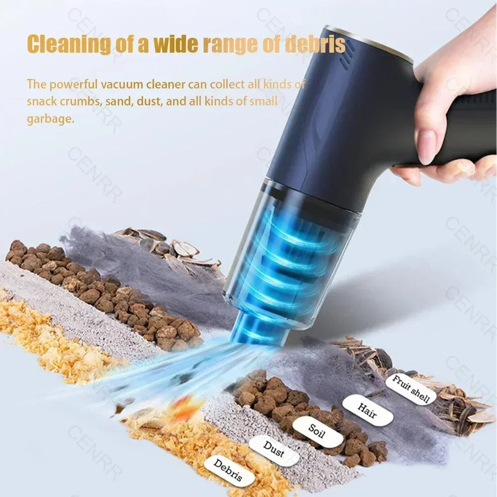 895000PA Car Vacuum Cleaner Wireless Mini Strong Suction Hand Held Car Cleaner High Power Portable Cleaner Home Appliance