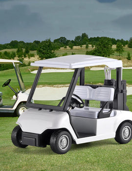 1/20 Scale Alloy Golf Cart Model Toys Metal Diecast Car Model High Simulation Pull Back Vehicle Toy Collection