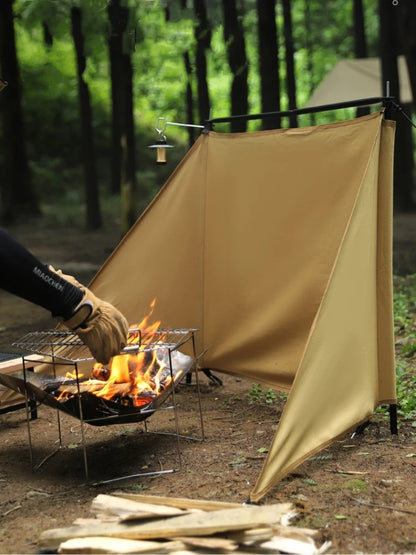 Windshield Camping Portable Foldable Windproof Tent Camping Barbecue Windshield Cloth Triangular Wind Screen