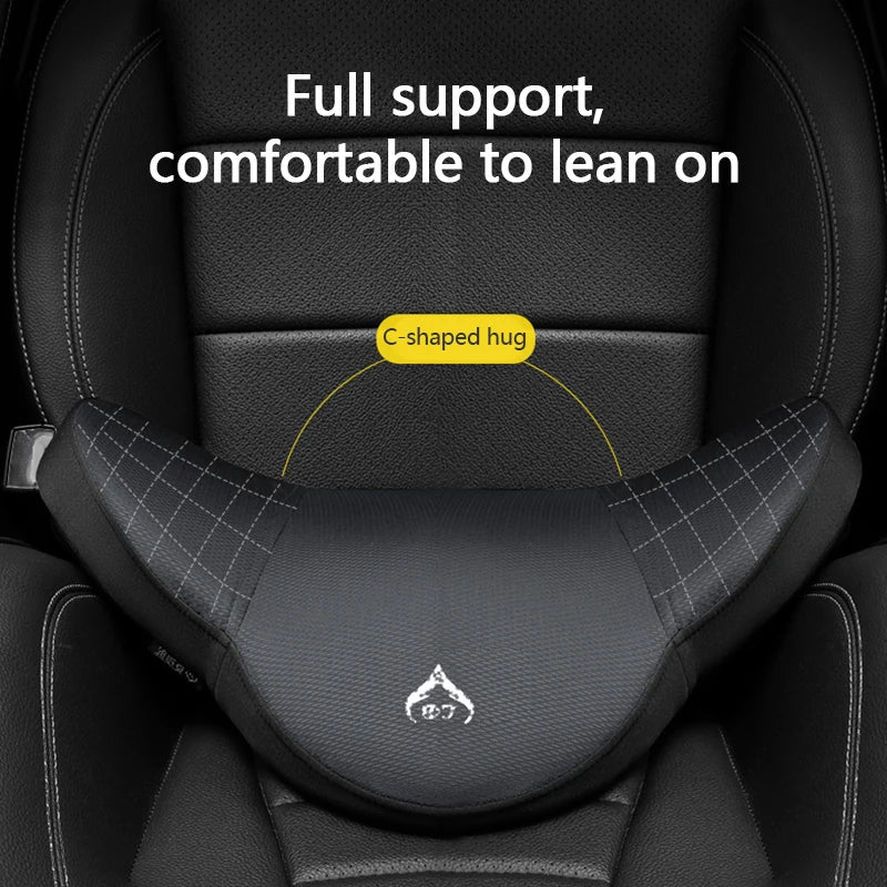 Car Electric Massage Neck Pillow Cushion Vibration Headrest Support Lumbar Seat Back Cushion Vehicle Supplies Travel Assecories