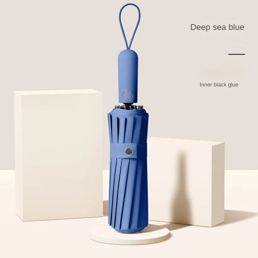 Automatic Folding Umbrella 16 Bone Windproof Large 105cm Sun Shade Rain Protection Travel Umbrella