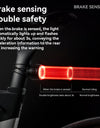 ROAD TO SKY Bicycle Taillight Smart Brake Vibrate Sensing Bike Rear Light Waterproof Type-C MTB Road Cycling Tail Light