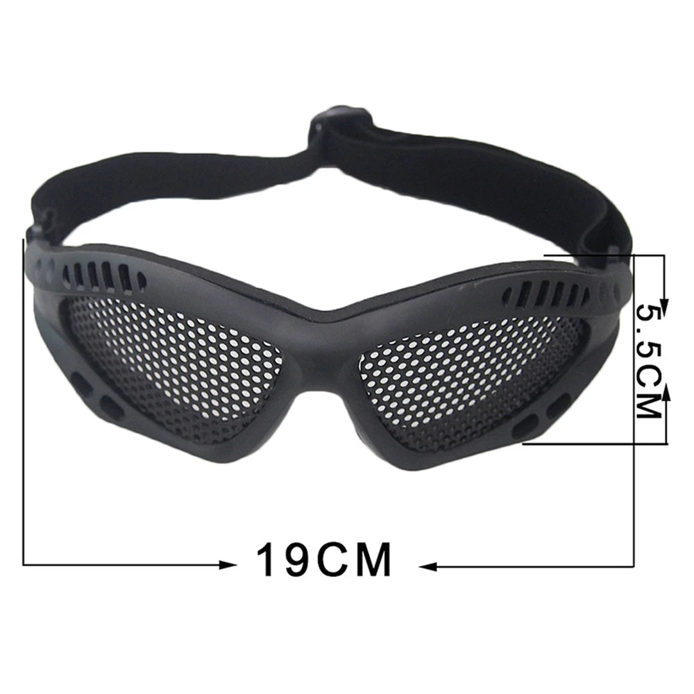 Outdoor Eye Protective Comfortable Airsoft Tactical Glasses Goggles Anti Fog With Metal Mesh/PC Len For Paintball Hunting