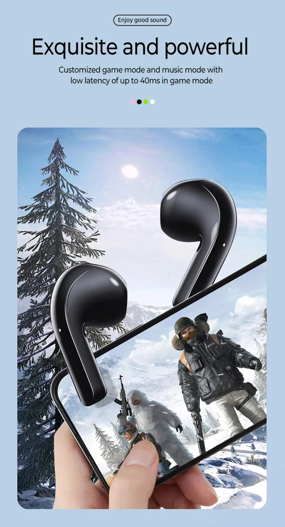 XIAOMI XT65 Wireless Earphone TWS Bluetooth5.3 In Ear Stereo Sound Headphone Sport Touch Control Noise Reduction Earbud With Mic