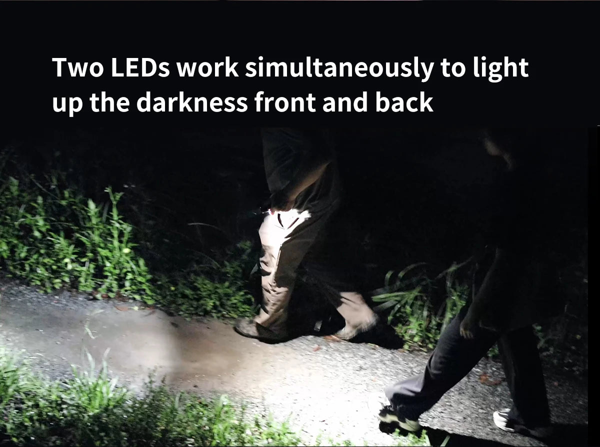 2000 Lumen Rechargeable Swivel Head Dual Beam LED Flashlight With Magnetic Tail
