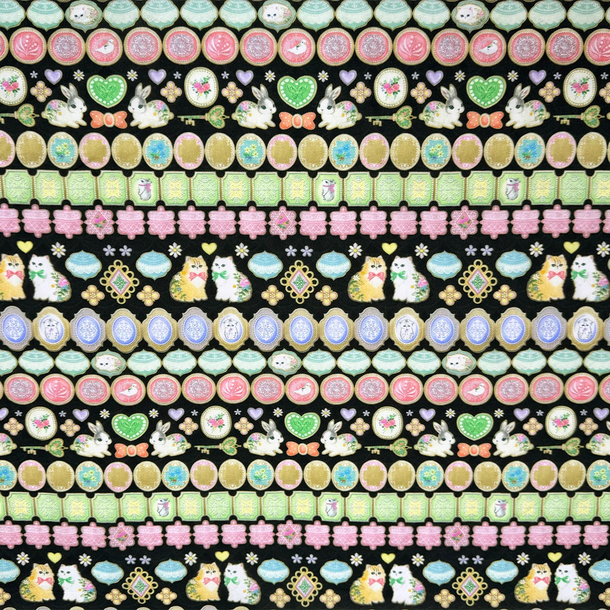 1/5M 100% cotton black Icing Cookies tana lawn fabric 80s Poplin printing Sewing fabric Making Dress Clothing Handmade DIY Cloth