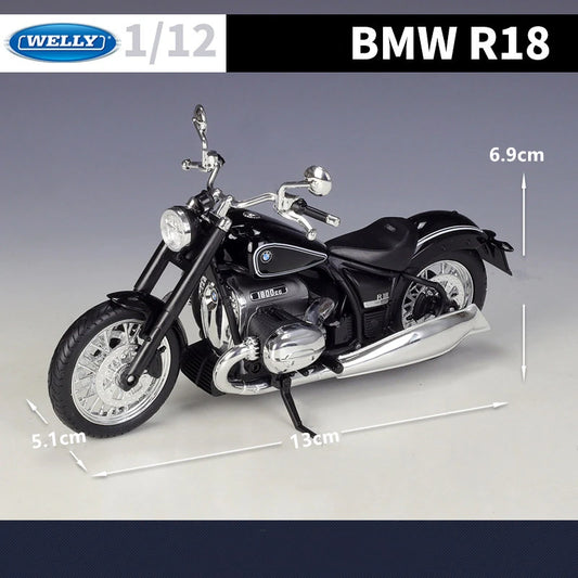 Diecast BMW R18 2020 Heritage Cruiser Motorcycle Model 1 to 18 Scale