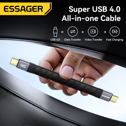 USB 4.0 Type-C Cable 40Gbps | 8K@60Hz | 240W PD Fast Charging (12.5cm)