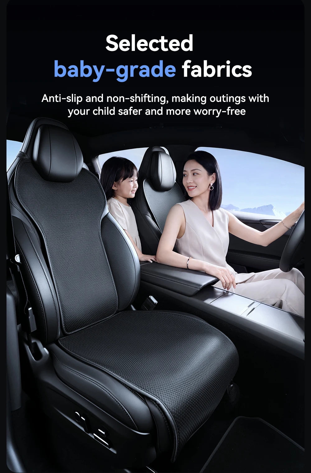 Tesla Model YL Juniper Ice Silk Seat Covers 11 Piece Set Breathable Four Season Seat Cushion Protector 6 Seat