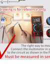 6000 Counts Digital Smart Multimeter Transistor Testers True RMS Auto Electrical Capacitance Meter Temp Resistance