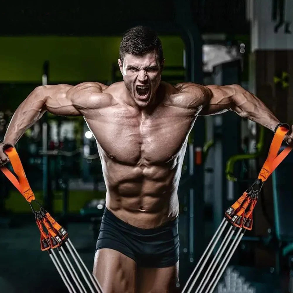 Resistance Bands Exercise Bands Heavy Duty Fitness Bands Set with Handles Workout Bands Multi-Function for Muscle Training