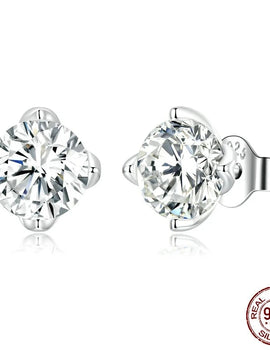 925 Sterling Silver D Color VVS1 EX 1CT Moissanite Stud Earrings for Women Wedding Gift Top Quality Party Earrings Aretes