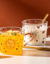 500ml Creative Glass Scale Handgrip Mug Breakfast Milk Coffee Couple Mug Home Tumbler Water Drinkware Fruit Juice Cups