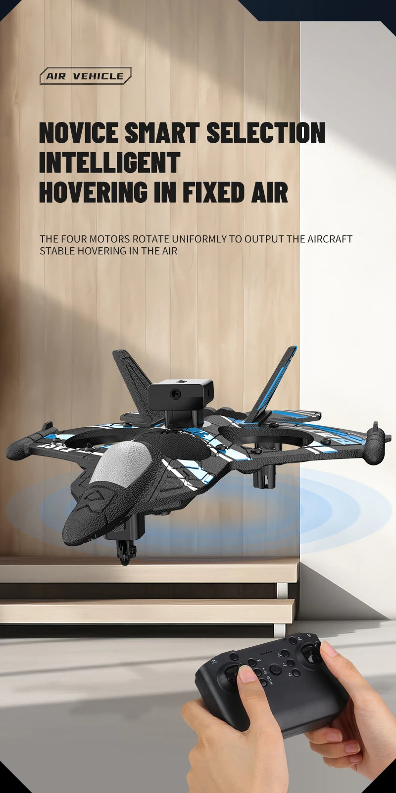 RC Plane with Camera Helicopter Remote Control Aircraft Obstacle Avoidance Fighter 2.4G Airplane EPP Foam Plane  Toys