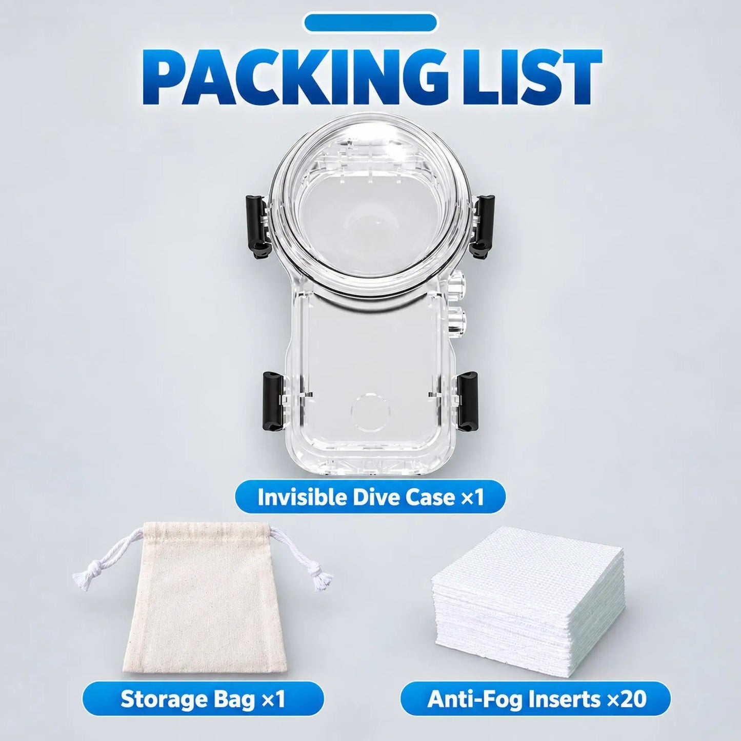60 Metre Invisible Waterproof Diving Case for Insta360 X4 Air