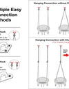 Nordic Style Round Hammock Swing Chair Safety Hanging Hammock Rope Hanging Garden Seat Beige Knitting Rope Swing Balcony Chair