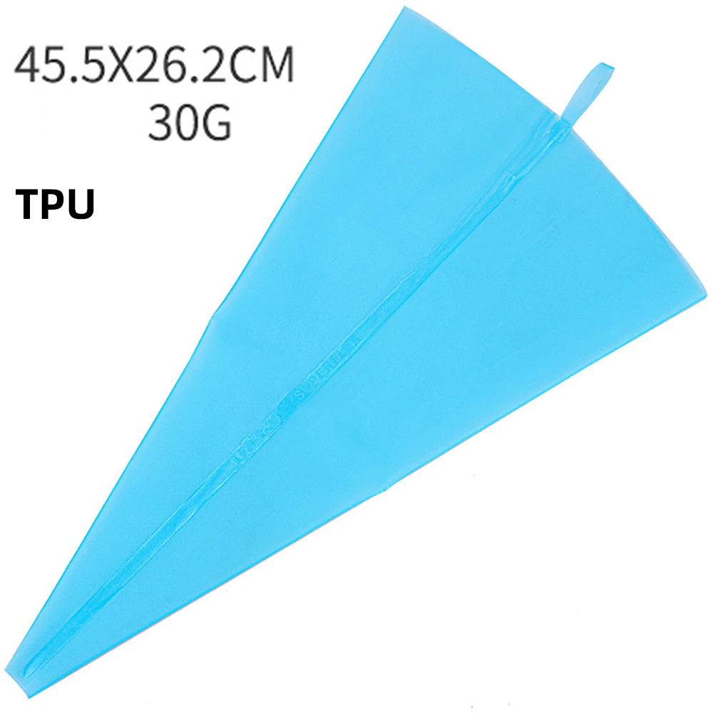 5 Sizes Silicone Icing Piping Cream Pastry Bag Reusable DIY Confectionery Bag Kitchen Accessories Cake Decorating Baking Tools