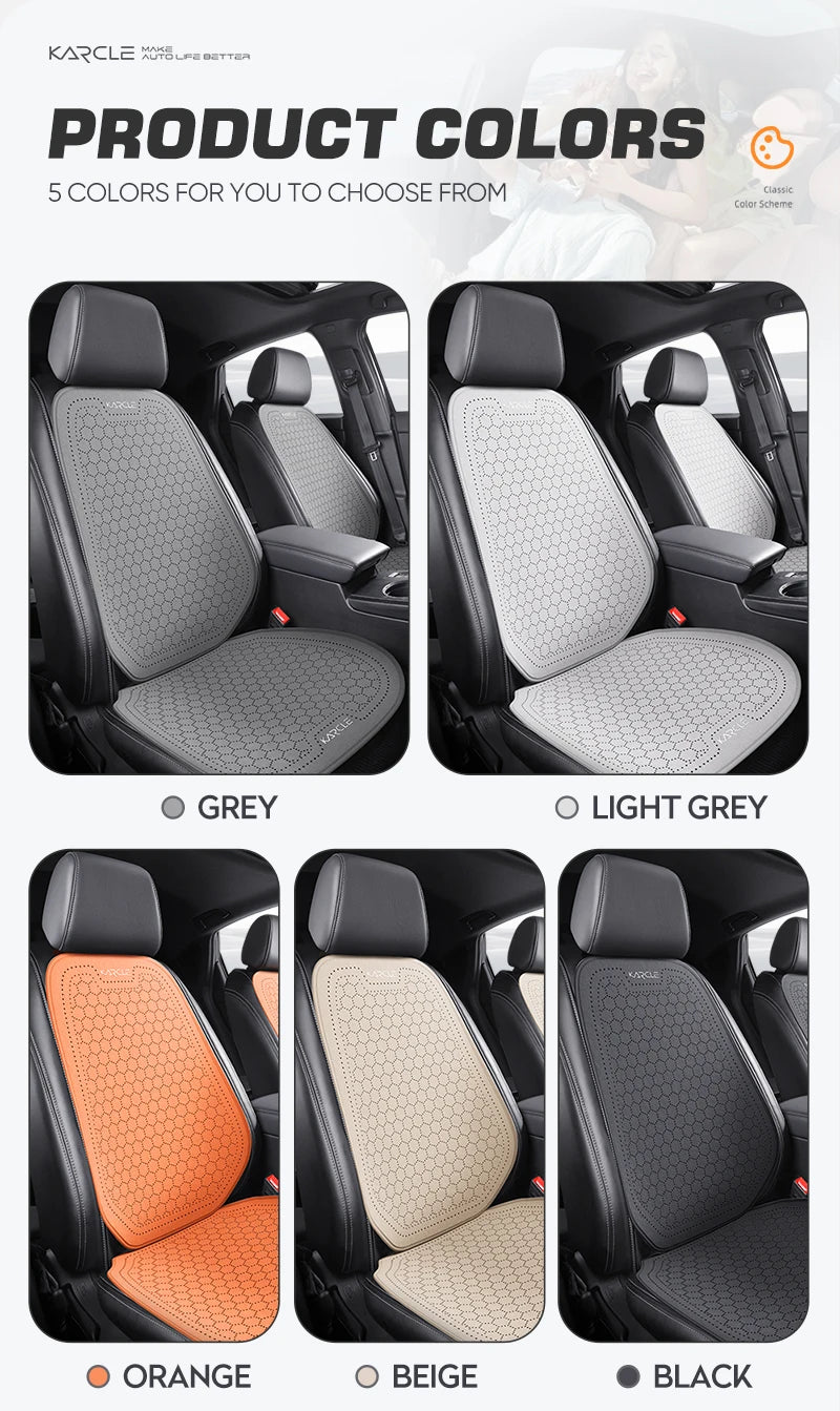 Car Seat Cushion Breathable Hole Universal Suede Car Seat Covers Front Rear Auto Seat Pads Four Season Car Chair Mat Accessories
