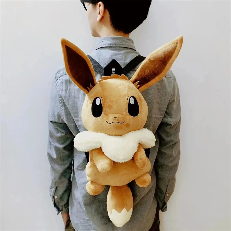 Kawaii Pokemon Plush Backpack Soft Cartoon Shoulder Bag