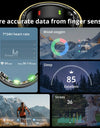 R06 Smart Ring Men Women, Heart Rate and Blood Oxygen Monitor, IP68 & 5ATM Waterproof, Multi-sport Mode