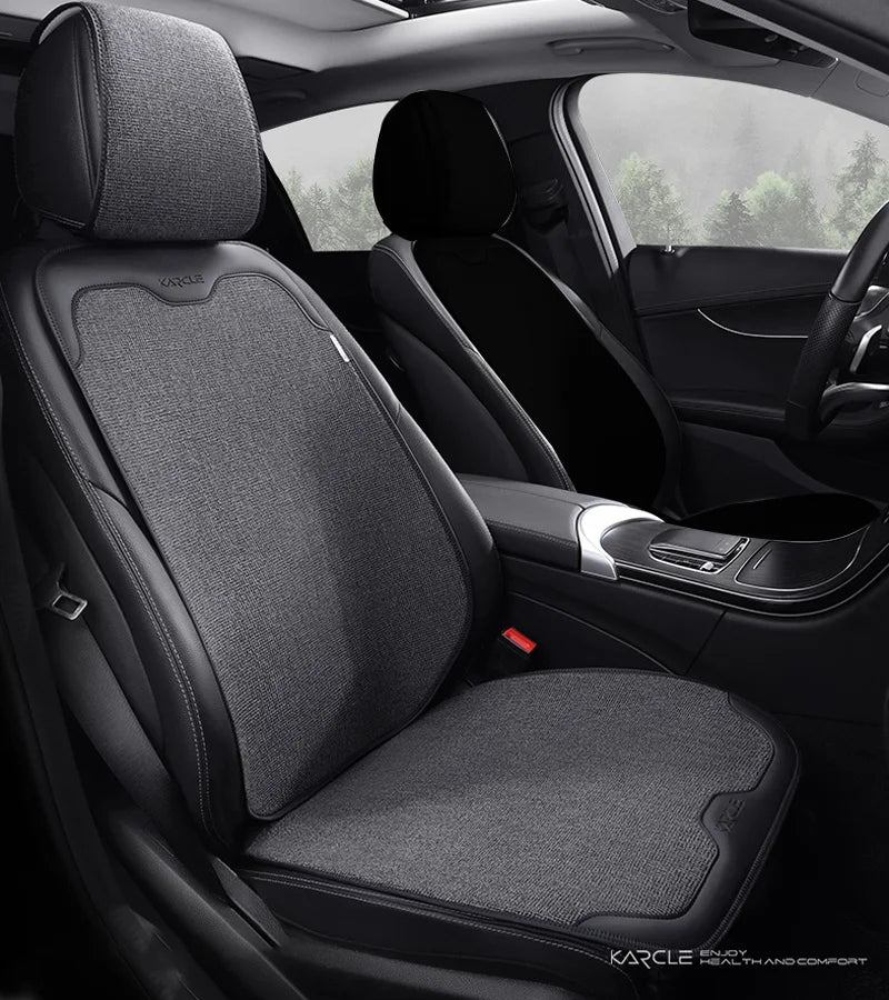 Karcle Car Seat Cover Linen Cotton Car Seat Cushion Soft Universal Auto Seat Cushion Chair Protector Auto Seats Cover Office Pad