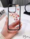 Transparent Fallen Leaves Flower Phone Case For iPhone 16 15 14 Pro Max 15 14 16 Plus Maple Leaf Clear Funda Back Cover