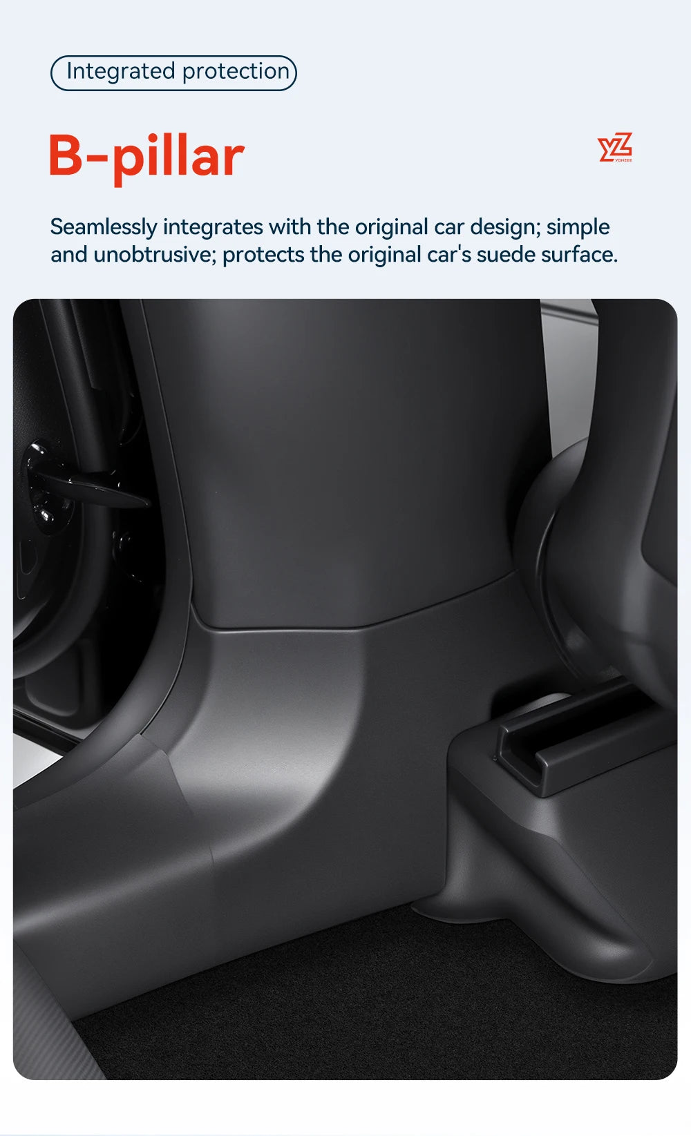 TPE Door Sill and A B Pillar Protector Set for Tesla Model YL 2026 Anti Kick Waterproof Threshold Guard