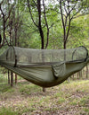 Large Camping Hammock with Mosquito Net Pop-up Parachute Lightweight Hanging Hammocks Tree Straps Swing Hammock