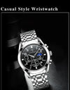 Men Watches Stainless Steel Top Luxury Fashion Business Wristwatch Waterproof Luminous Quartz Watches