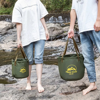 10L/20L Portable Outdoor Fishing Bucket Multipurpose Folding Water Storage Bag Travel Camping Water Bucket