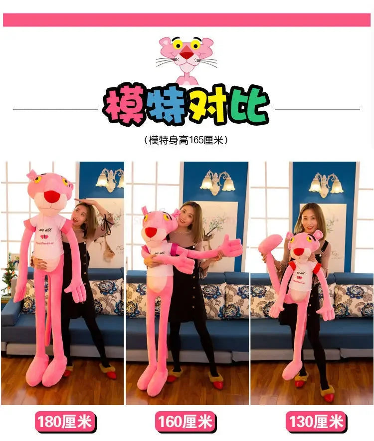 Disney 60cm~180cm  Pink Plush Doll Toys Cute Cartoon Leopard Stuffed Animal  Toy Soft Kawaii Stuffed Doll Christmas Gift