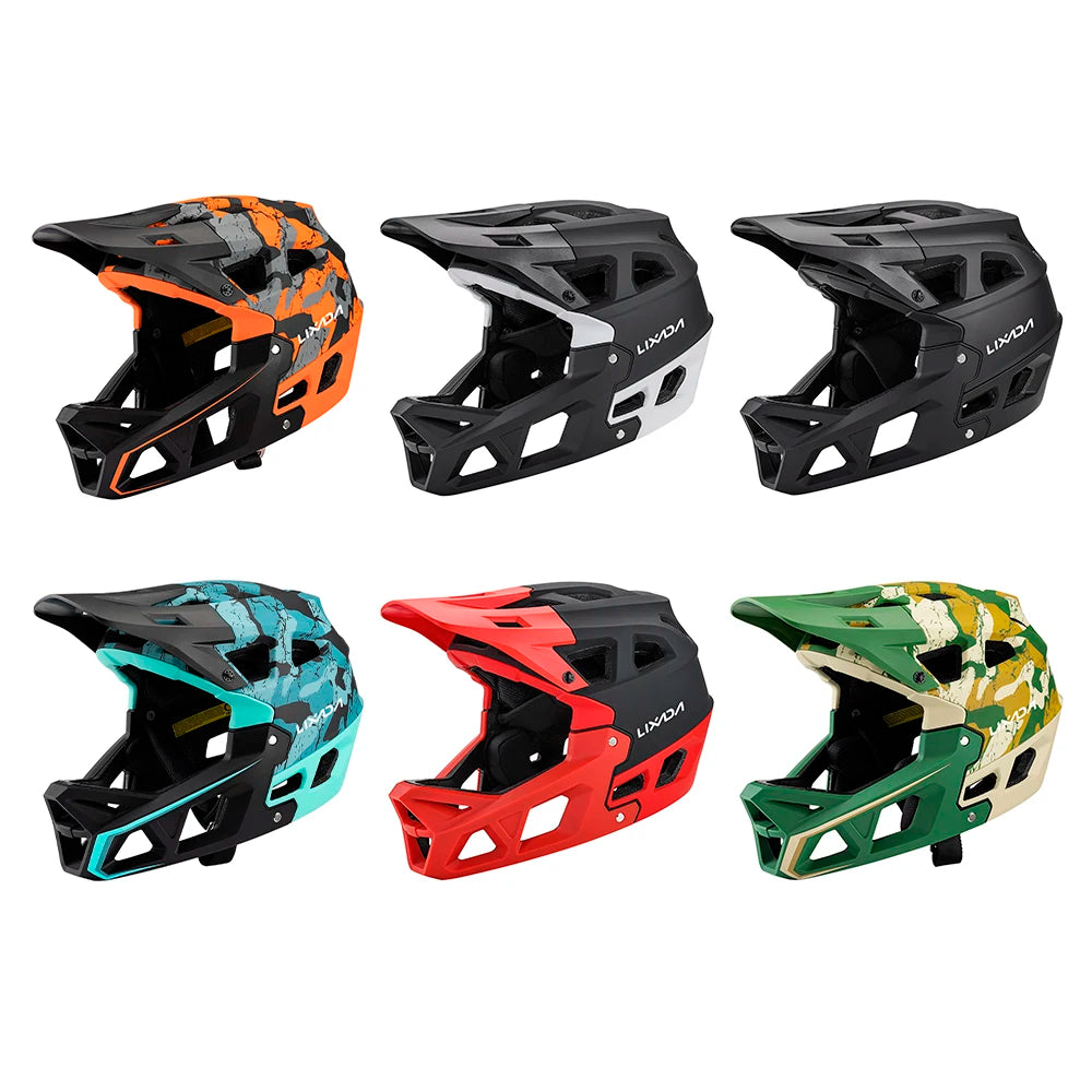 Full Face Mountain Bike Helmet Adult Racing Downhill MTB Helmet for Men/Women Adult Mountain Bike Helmet with Visor Over 31 Vent