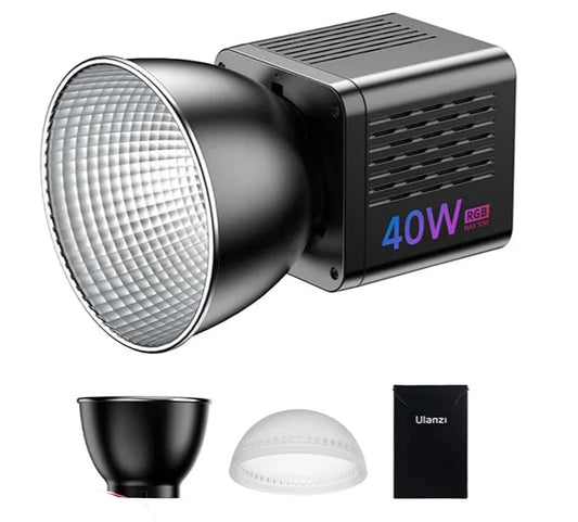 40W RGB Video Light only 2500-6500K Bi-color 0-359° RGB COB Light Mini Bowens Mount Fill Light 3400mAh COB Light