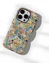 Romantic Wildflower Boho Embroidery Phone Case for iPhone 16 15 Pro Max Plus – 2 in 1 Hard Protection