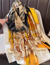 Women Summer Silk Scarves Shawl Lady Wrap Soft Female Echarpe Designer Beach Stole Bandana foulard muffler