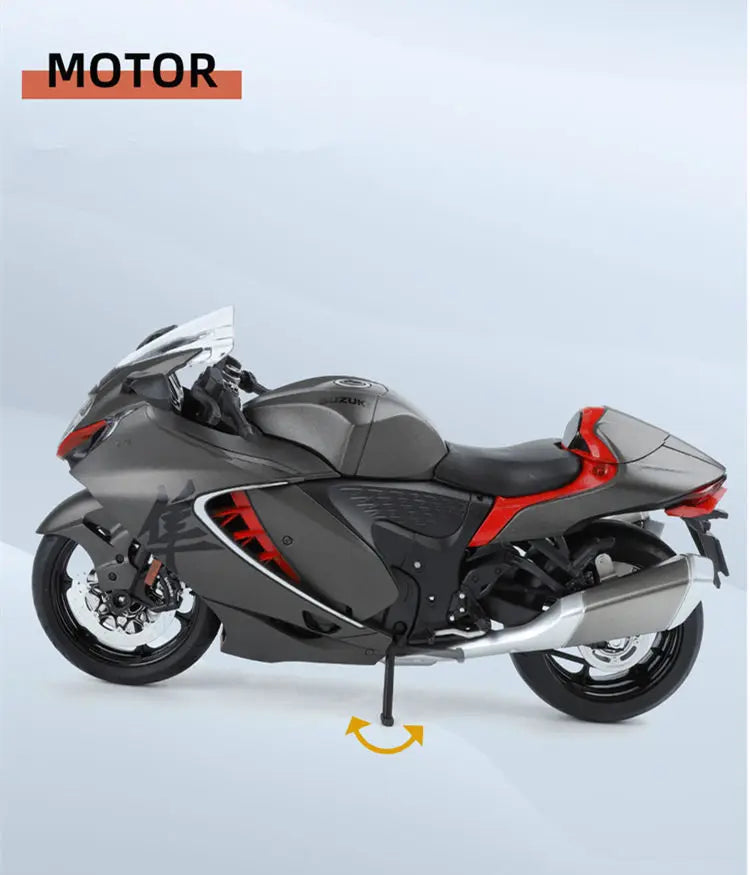 Diecast Suzuki Hayabusa GSX1300R Motorcycle Model 1 to 9 Scale