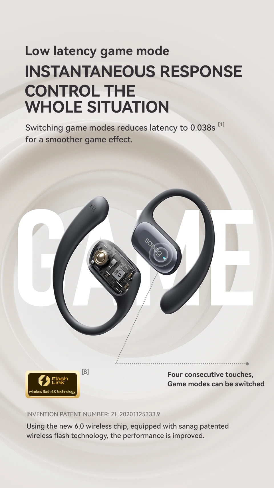 G30S Earphone Bluetooth 5.3 Wireless Bluetooth Headset IPX5 App Control Earbuds OWS Running Headphones Sports