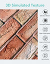 1pc 3D Faux Brick Peel and Stick Wall Panel Red Self Adhesive Kitchen Tile Backsplash Thicker Waterproof Wall Sticker