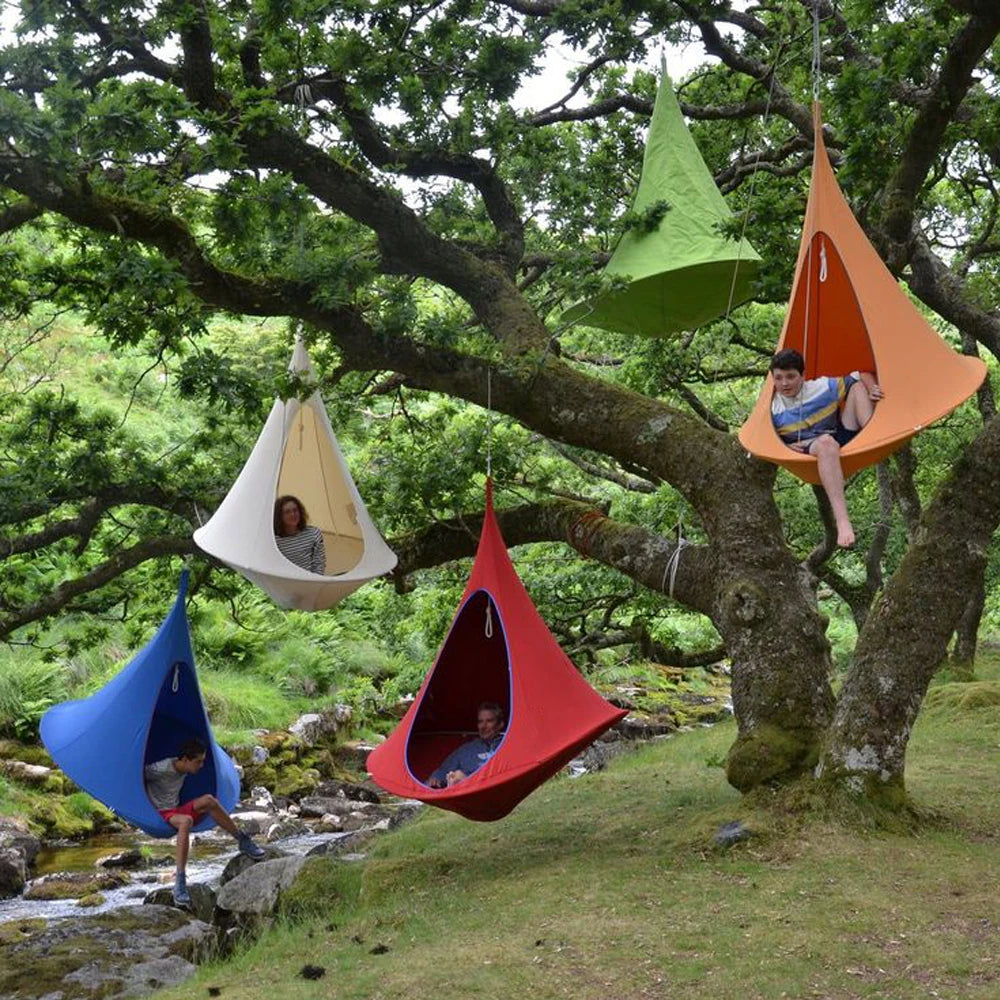 Outdoor Travel Camping Hanging Tree Hammock Indoor Children's Play Swing Hanging Chair Waterproof Tent