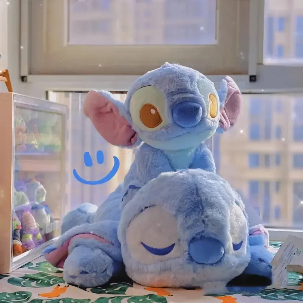 Disney Kawaii Lilo Stitch Stuffed Plush Toys Doll Sofa Cushion Pillow Cartoon Anime Figure Peluches  Girl Birthday Gift