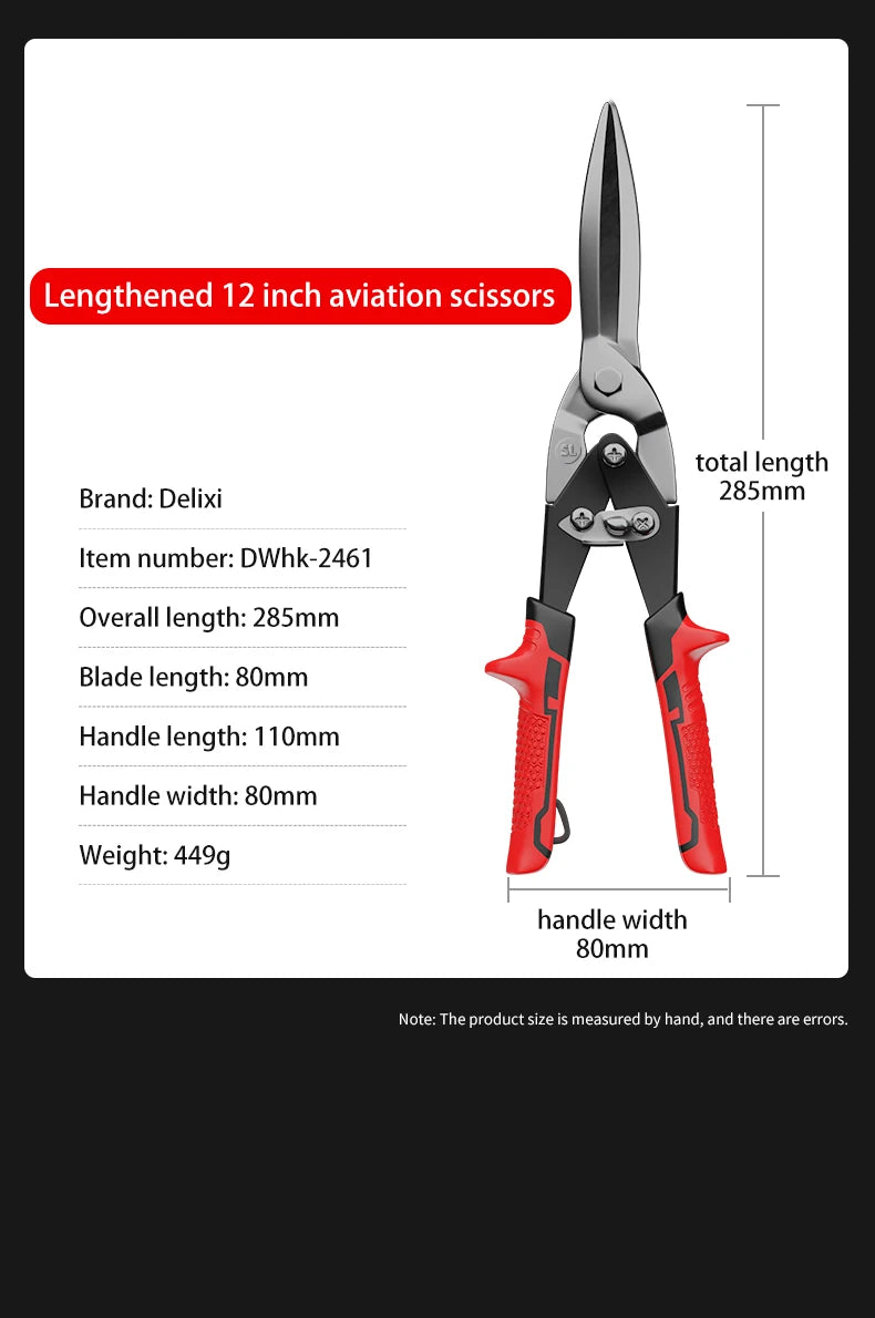Multifunctional Metal Sheet Cutting Scissor Aviation Snip Cutter Multi-directional scissors Industrial Professional Hand Tool